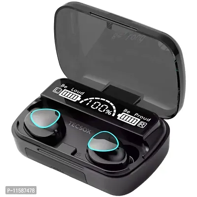 TecSox Max10 True Wireless Earbuds with Charging Case|18hrs Battery Bluetooth Headsetnbsp;nbsp;(Black, In the Ear)