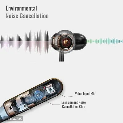 TecSox Jazz 200 Wireless Neckband | Magnetic Bluetooth v5.1 Headset | Immersive Audio | Up to 40H Playback | IPX Sweat Resistance (Black)-thumb2