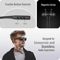 TecSox Jazz 200 Wireless Neckband | Magnetic Bluetooth v5.1 Headset | Immersive Audio | Up to 40H Playback | IPX Sweat Resistance (Black)-thumb2