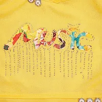 Jugnu Dresses Crepe Printed Dress for Girls (18-24 Months_Yellow)-thumb3