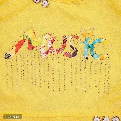 Jugnu Dresses Crepe Printed Dress for Girls (18-24 Months_Yellow)-thumb4