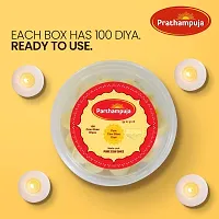 PRATHAMPUJA Wax Free Pure Cow Ghee Diya (100 Diyas) for Puja and Special Ocassions-thumb1