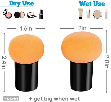 3pcs Makeup Powder Puff with Case Mushroom Head Beauty Sponge Applicator Foundation Puff Brush-thumb4