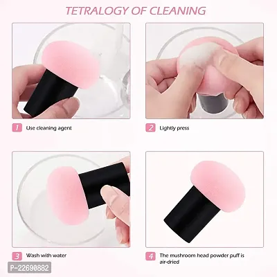 AVTY5pcs Foundation Sponge Powder Puff Mushroom Head Dry Wet Dual-use Cosmetic Sponge Face Puffs BB Cream Air Cushion Makeup Tools(Random Color)-thumb2