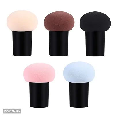 AVTY5pcs Foundation Sponge Powder Puff Mushroom Head Dry Wet Dual-use Cosmetic Sponge Face Puffs BB Cream Air Cushion Makeup Tools(Random Color)-thumb0