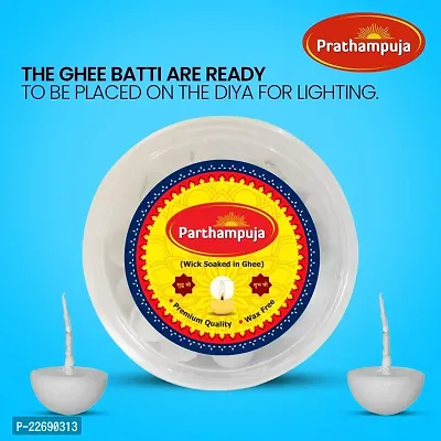 PRATHAMPUJA Wax Free Pure Ghee Diya (100 Diyas) for Puja and Special Ocassions-thumb5