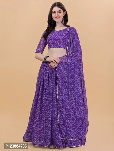 PMD Fashion Bandhani Digital Print Semi Stitched Lehenga Choli For womens-thumb2