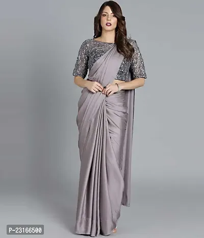 Amazon.com: Mashur Fab Solid Bollywood Satin Blend, Silk Blend Saree  (MST_Blouse Piece) (grey) : Clothing, Shoes & Jewelry