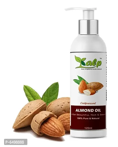 Kalp Sweet Almond Oil - Cold pressed, 100% Natural And Pure For Hair and skin Massage-120ml-thumb0