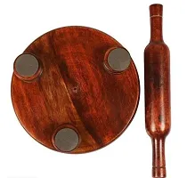 Handmade Wooden Cooking Utensil Set  Set Of 1 (Chakla And Belan)-thumb1