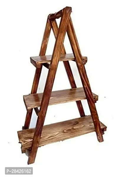 Handicrafts Wood Multipurpose Plant N Book Stand-thumb2