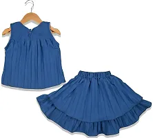 Queen Series Top and Skirt clothing set with Ultra Soft Fabric - BLUE dress for kid girls.-thumb2