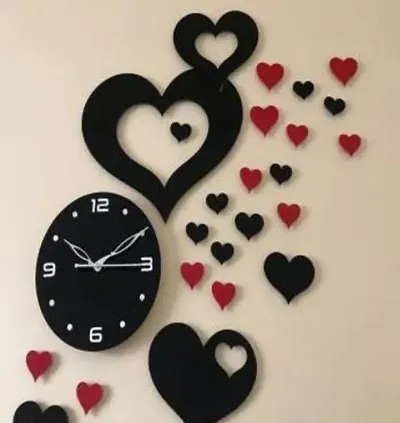 Designer Wooden Wall Clock Set for Home/Office, Wall Hanging Watch