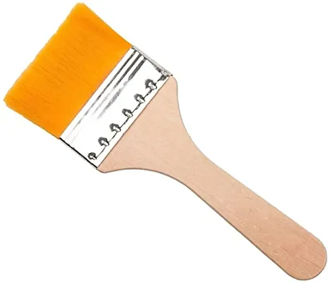 Natural Hog Hair Flat Bristles Paint Brush For Oil and Acrylic Painting