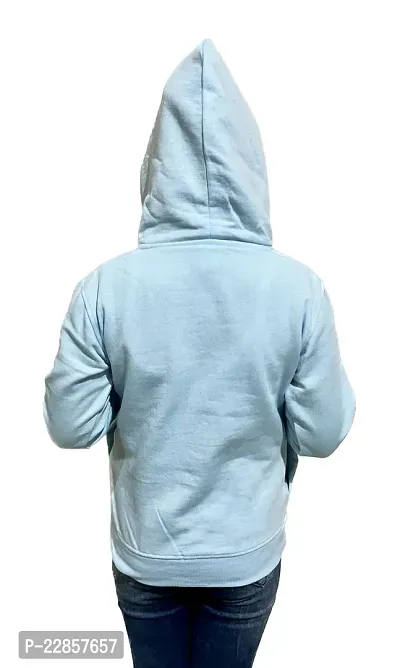Pretty Turquoise Long Sleeve Printed Full Sleeve Sweatshirt With Hoodie-thumb2