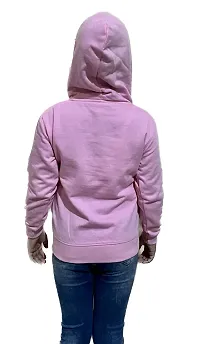 Pretty Pink Long Sleeve Printed Full Sleeve Sweatshirt With Hoodie-thumb1