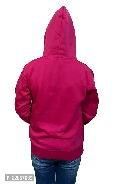 Pretty Pink Long Sleeve Printed Full Sleeve Sweatshirt With Hoodie-thumb2