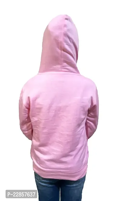 Pretty Pink Long Sleeve Printed Full Sleeve Sweatshirt With Hoodie-thumb2