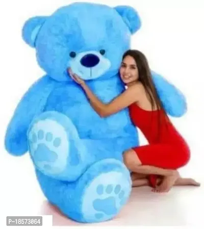 3 Feet Very Cute Long Soft Huggable American Style Teddy Bear Best For Gift - 90 Cm (Sky Blue)-thumb0