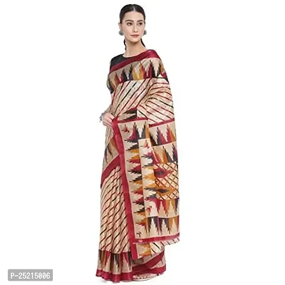 Mahotsav Women's Pink Art Silk Striped Print Saree With Blouse Piece(SAH-42171)-thumb2