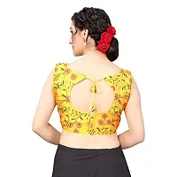 Mahotsav Women's Yellow Silk Blend Stitched Padded Blouse(SID-43316)-thumb3