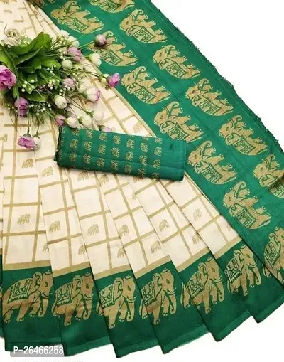 Stylish Art Silk Multicoloured Saree with Blouse Piece For Women-thumb0