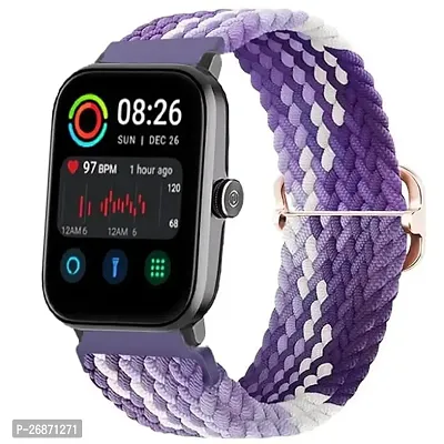 Braided Solo Loop Strap  Firebolt Wonder (BSW047), 22mm Soft Nylon Elastic Strap for Smartwatch.