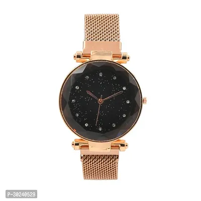 Stylish Golden Metal Analog Watch For Women