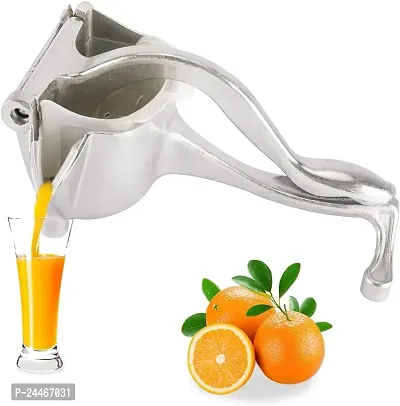 Manual Hand Press Fruit Juicer with Heavy Quality Detachable Lever for Citrus Lime Juicer or Orange Juicer, Steel Handle Juicer for Instant Juice (Aluminium, Silver Color)