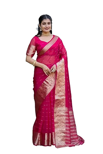 Alluring Art Silk Saree with Blouse piece 