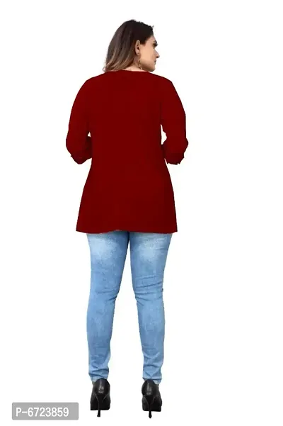 Formal Regular Sleeves Solid Women| Short Kurti | Woman Kurti Top| Office Wear Top | Tops and Tunics-thumb3