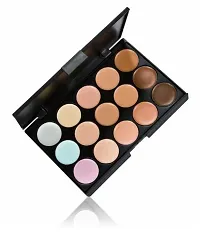 Glowrx Hd Professional Light Weight Multi-Purpose Matte Concealer Color Corrector Palette and Bullet Makeup Brush( Pack of 2)-thumb1
