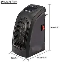 Wall-Outlet 400 Watts Electric Handy Room Heater Black-thumb3