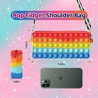 Silicone Pop It Fidget Pencil Case Zipper Closer Pencil Pouch For Kids School Stationery Pencil Kit Pencil Pen Holder Geometry Box For Kids Best Gift Pack Of 1 Pouch-thumb2