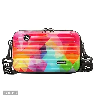 Buy Kiss Forever Young Crossbody Mini Suitcase Sling Box Bag For Women s And Girls Multi Pattern With Detachable Shoulder Strap And Convertible Into Cosmetic assorted Color Online In India At Discount...