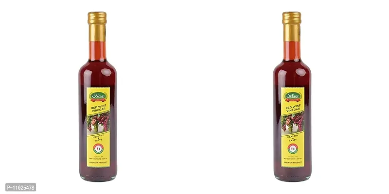 Solasz Red Wine Vinegar, Non-Alcoholic Wine  Pack of 2