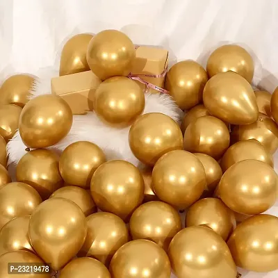 Golden balloons for decoration ( pack of 100 )-thumb0