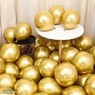 Golden balloons for birthday decoration ( pack of 100 )