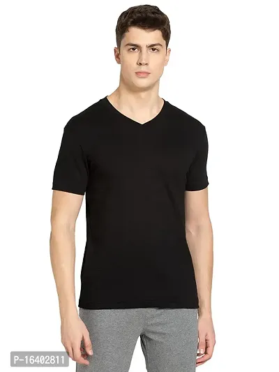 Stylish Fancy Cotton Solid T-Shirts For Men-thumb0