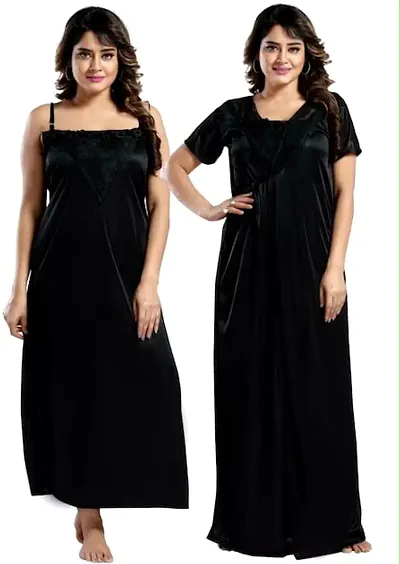 Pack Of 2 Cotton Nighty/Nighty Gown Combo For Women