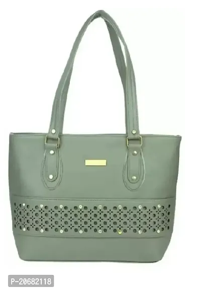Stylish PU Solid Handbags For Women-thumb0