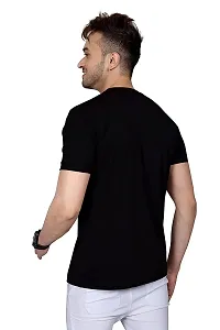 BUY IN BUDGET Men's Regular Fit T-Shirt Round Neck/Short Sleeve (M, Black)-thumb1