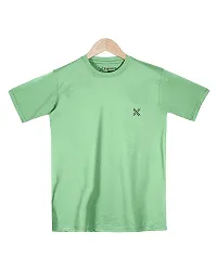 BUY IN BUDGET Men's Regular Fit T-Shirt Round Neck/Short Sleeve (L, Green)-thumb4