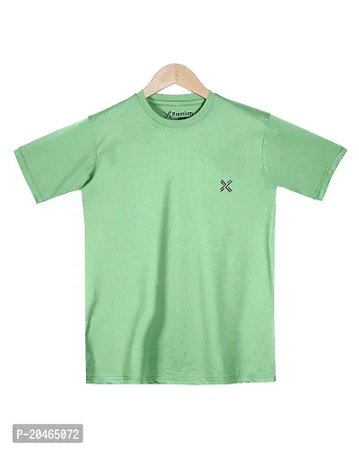 BUY IN BUDGET Men's Regular Fit T-Shirt Round Neck/Short Sleeve (L, Green)-thumb5