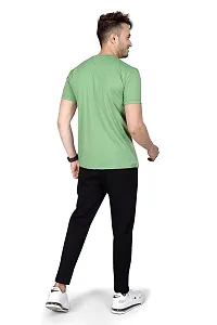 BUY IN BUDGET Men's Regular Fit T-Shirt Round Neck/Short Sleeve (L, Green)-thumb1