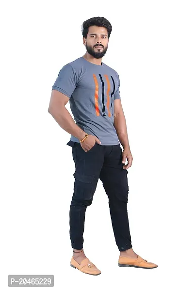 BUY IN BUDGET Men's Cotton Round Neck With Half Sleeve Casual T-shirt-thumb3