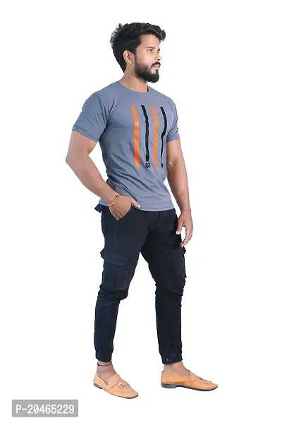 BUY IN BUDGET Men's Cotton Round Neck With Half Sleeve Casual T-shirt-thumb2