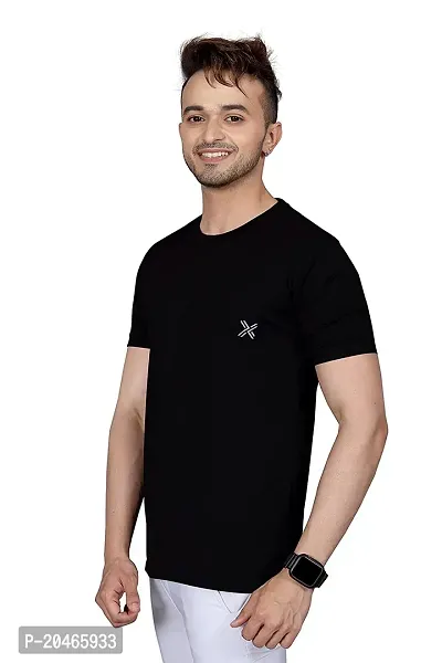 BUY IN BUDGET Men's Regular Fit T-Shirt Round Neck/Short Sleeve (XL, Black)-thumb4