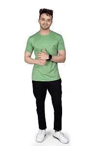 BUY IN BUDGET Men's Regular Fit T-Shirt Round Neck/Short Sleeve (XL, Green)-thumb2