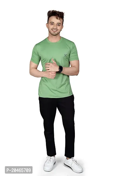 BUY IN BUDGET Men's Regular Fit T-Shirt Round Neck/Short Sleeve (XL, Green)-thumb3